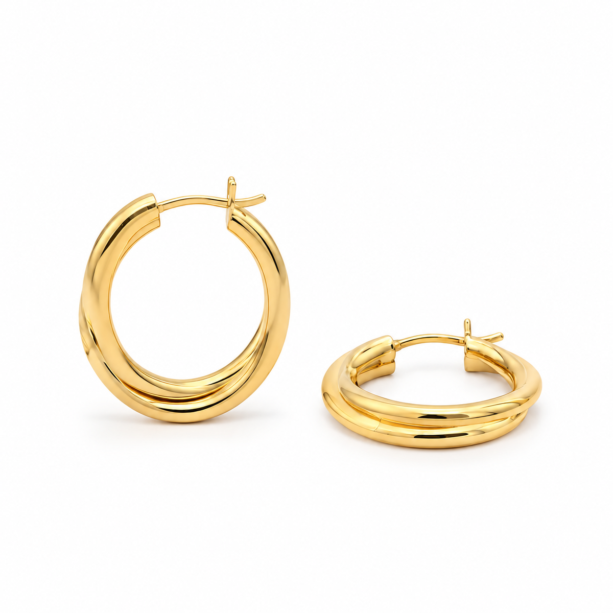 Twisted Hoops Gold