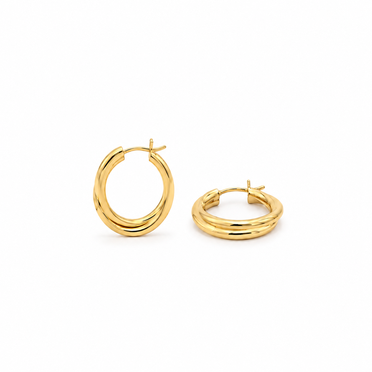 Twisted Hoops Gold S