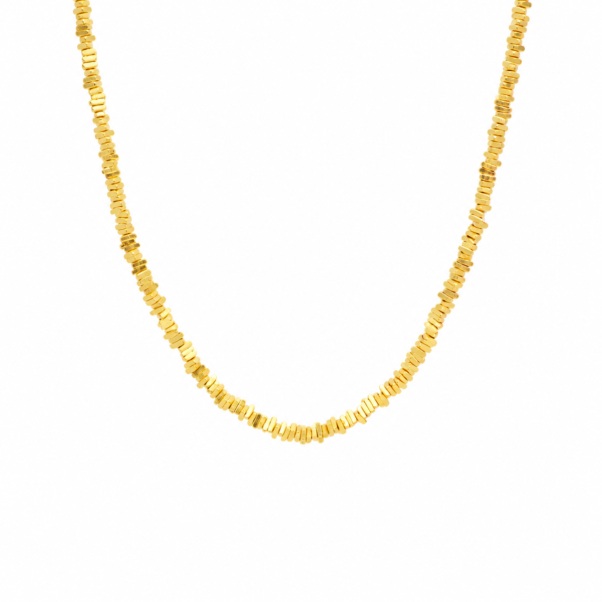 Gold brick necklace