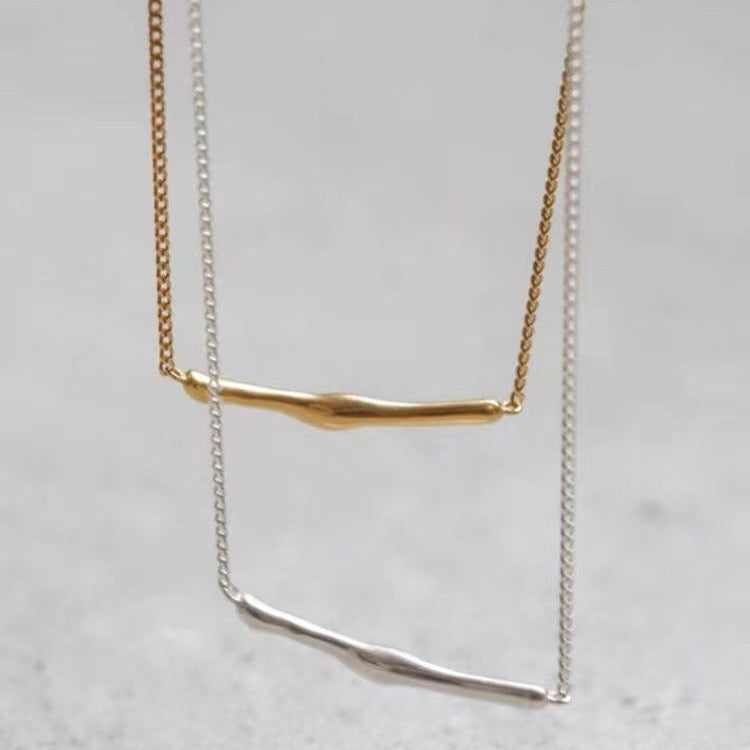 Silver horizon necklace