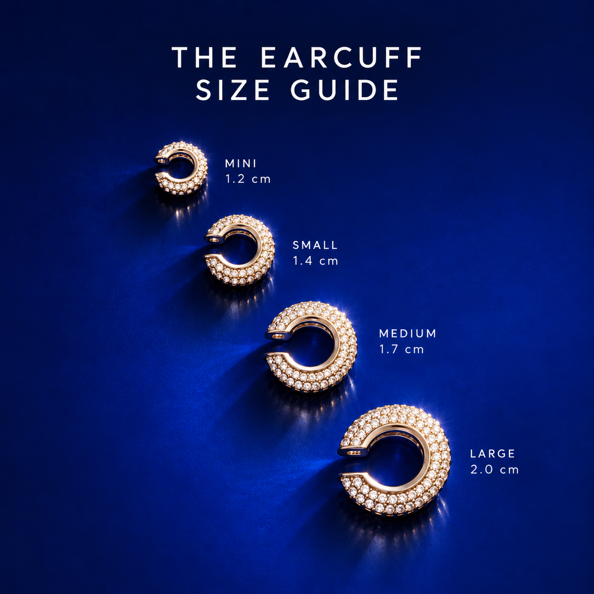 Pavé earcuff silver