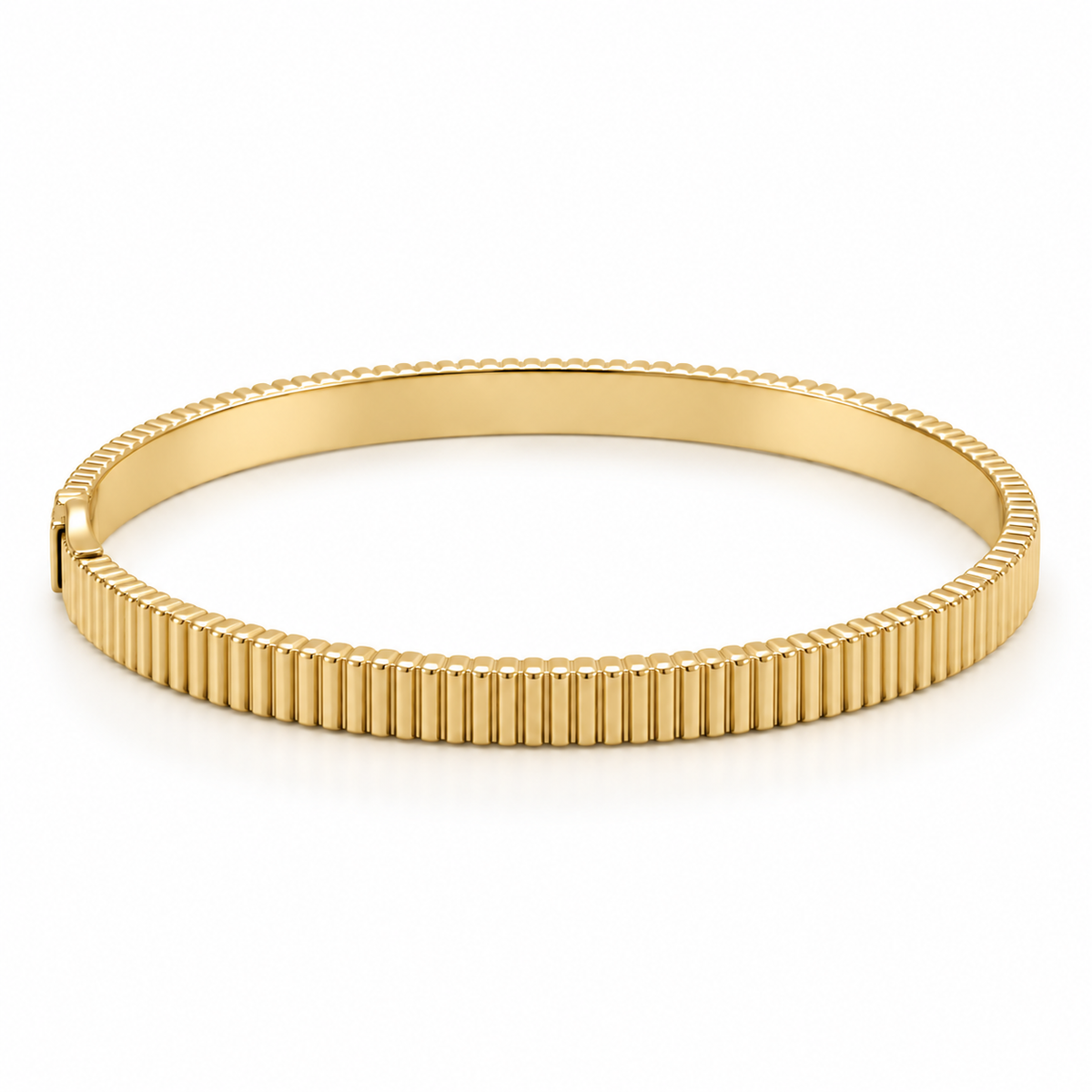 Ribbed bangle gold
